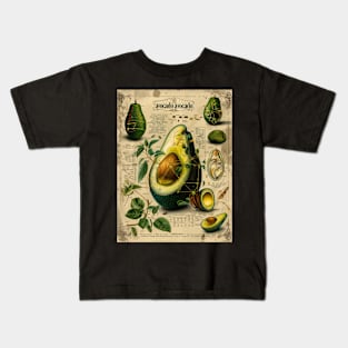 Avocado Botanical Illustration Kids T-Shirt